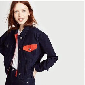 CURRENT/ELLIOTT The Collin Cropped Denim Jacket